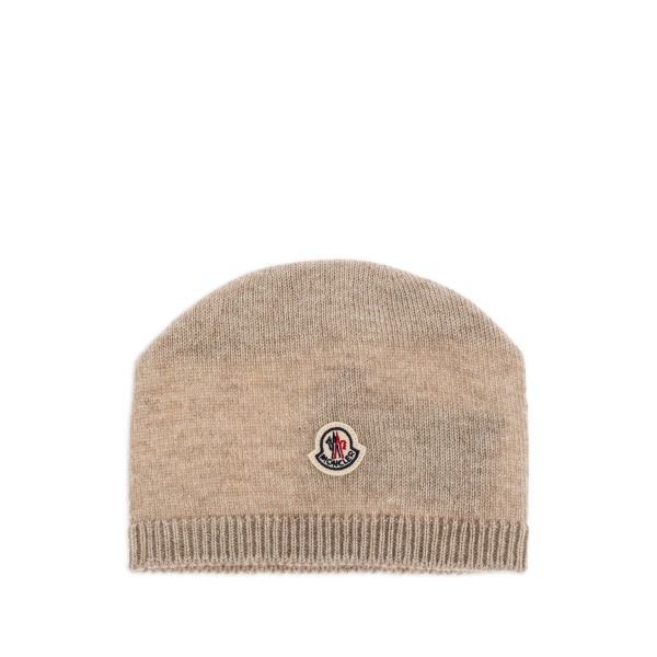logo-patch cashmere hat
