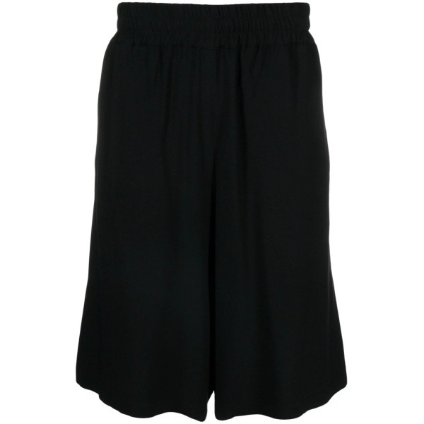 logo-patch crepe shorts