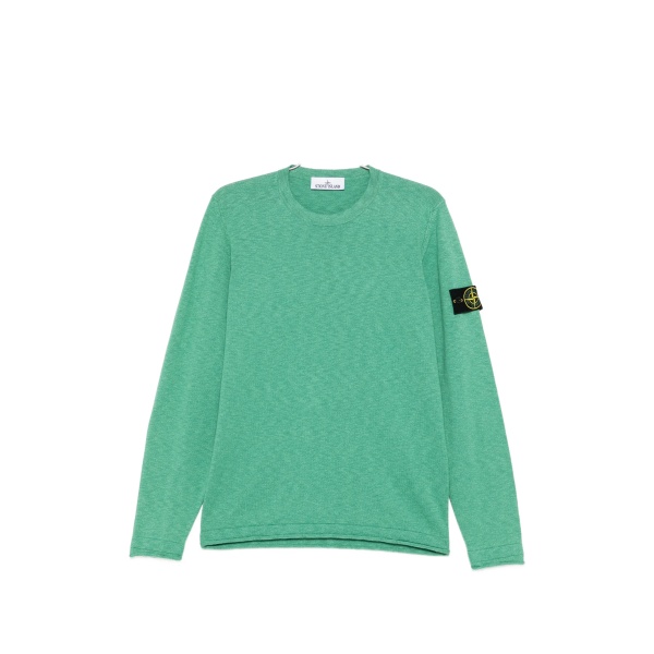 logo-patch crew-neck sweater