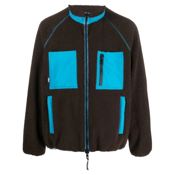 logo-patch fleece jacket