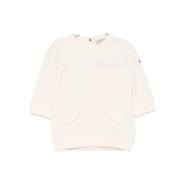 logo-patch ruffled sweatshirt