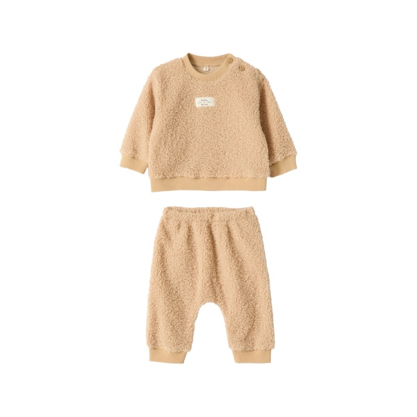 logo-patch trousers set