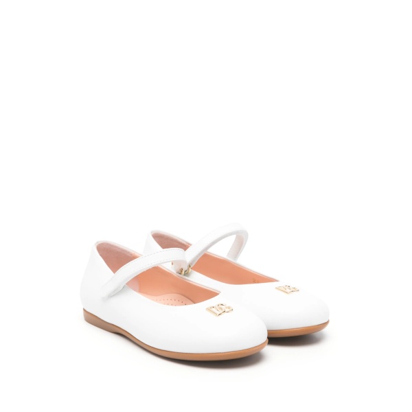 logo-plaque ballerina shoes