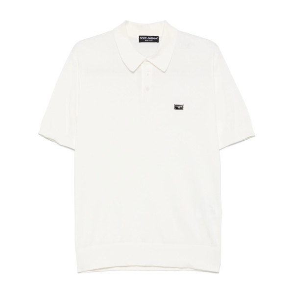 logo-plaque cotton polo shirt