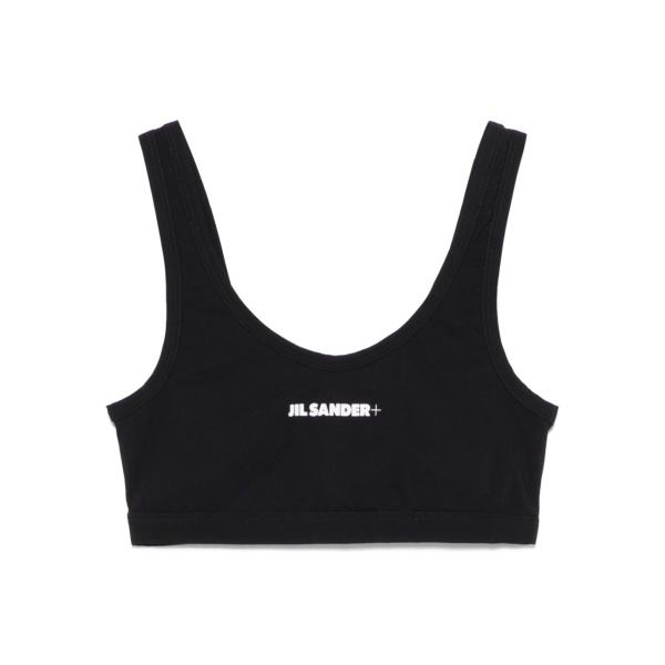 logo-print bikini top