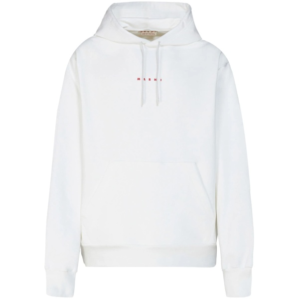 logo-print cotton hoodie