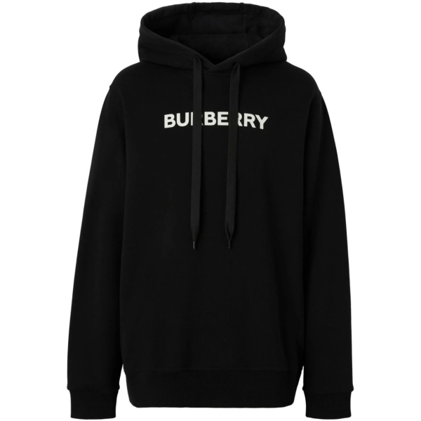 logo-print cotton hoodie