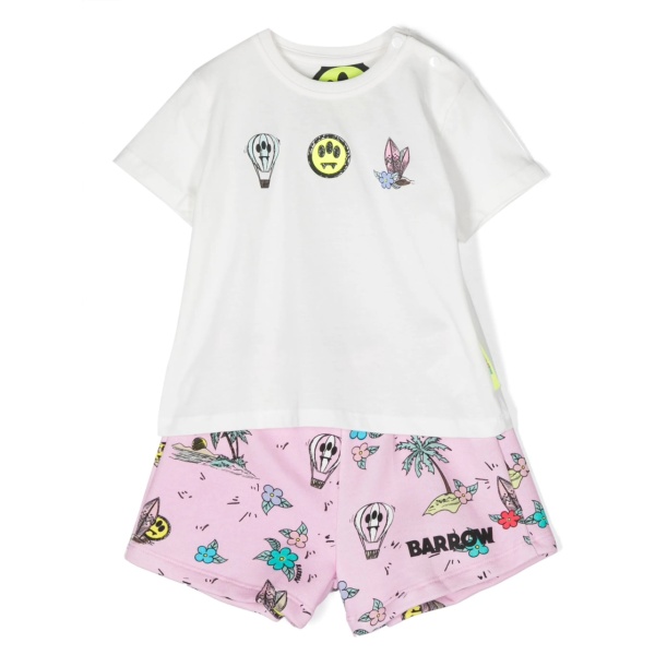 logo-print cotton shorts