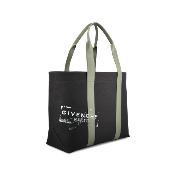 logo-print cotton tote bag