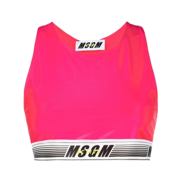 logo-print cropped top