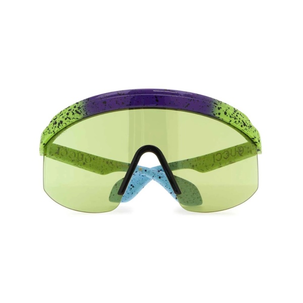 logo-print mask-frame sunglasses
