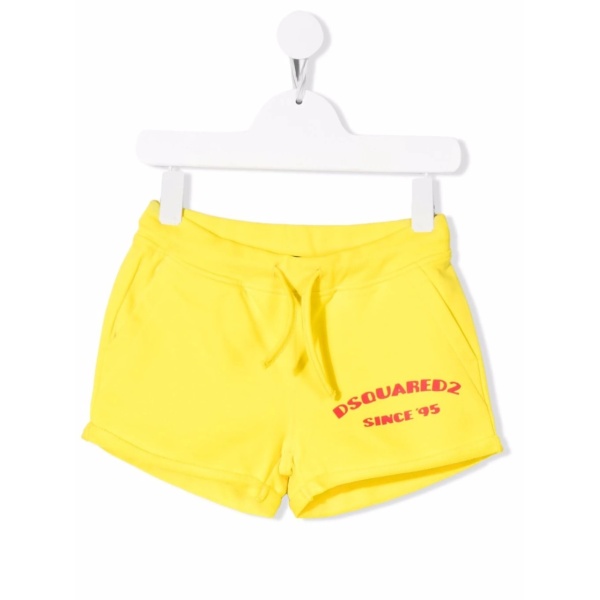 logo-print track shorts