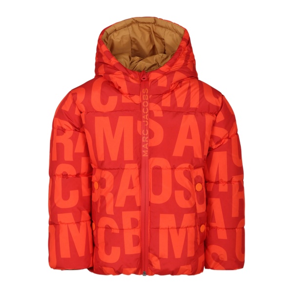 logo-printed puffer jacket