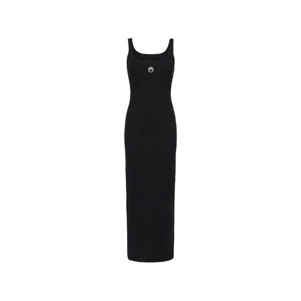 logo ribbed jersey dress
