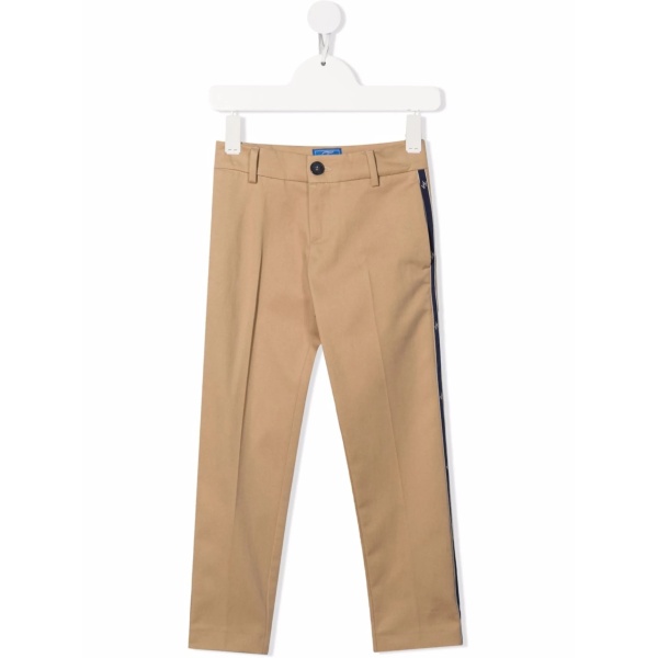 logo-tape stretch-cotton trousers