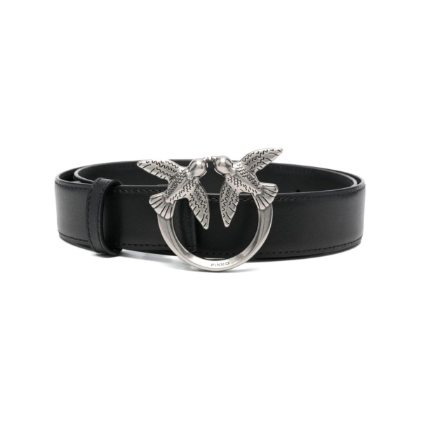 Love Berry logo-plaque leather belt