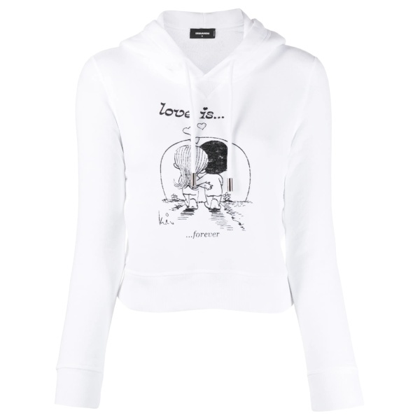 Love is Forever cropped hoodie