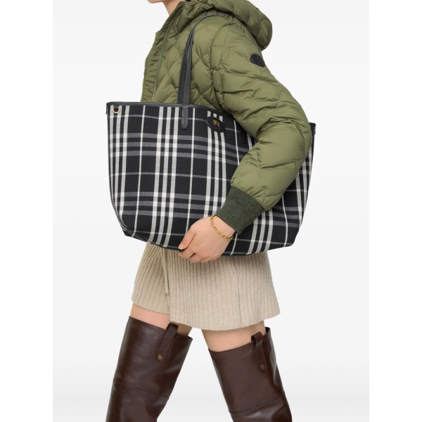 Medium Bloomsbury reversible check tote bag