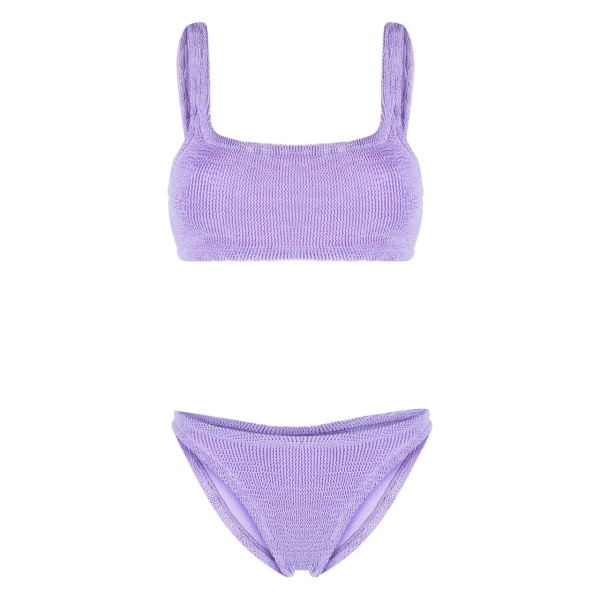 mid-rise crinkled bikini set
