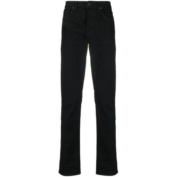 mid -rise slim-fit jeans