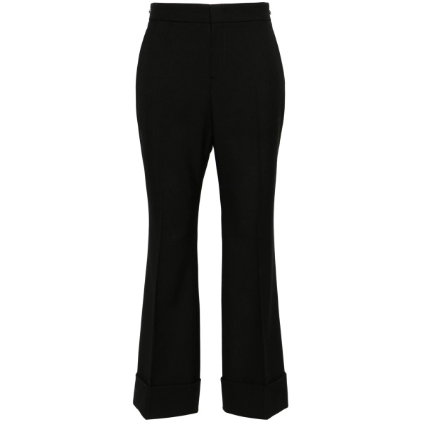 mid-rise tailored wool trousers