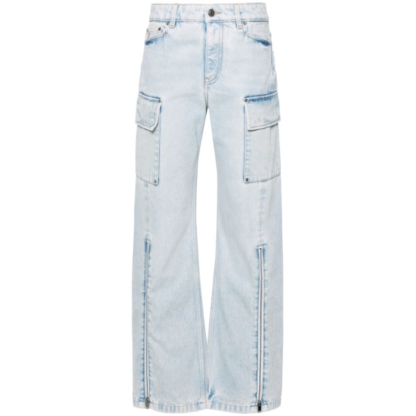 mid-rise wide-leg cargo jeans