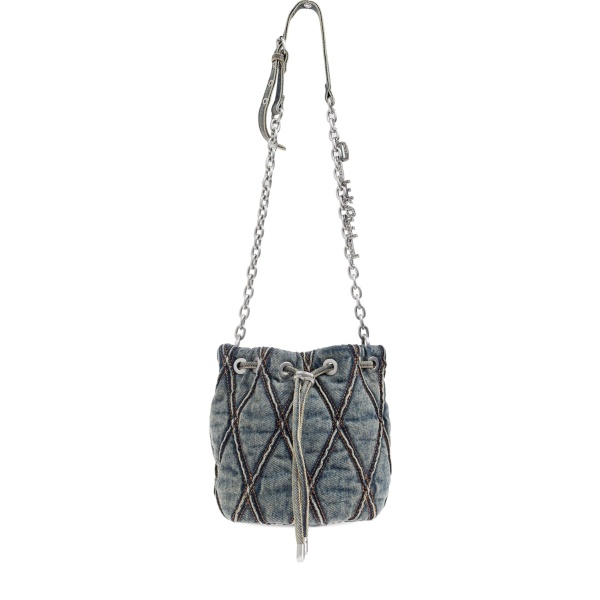 mini Charm-D quilted chain-strap bag