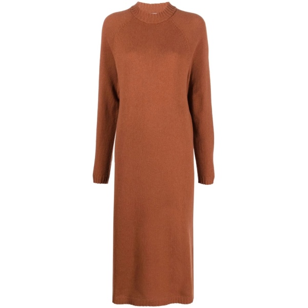 mock-neck knit dress