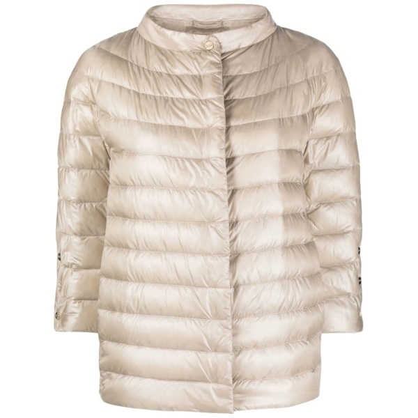 mock-neck quilted puffer jacket