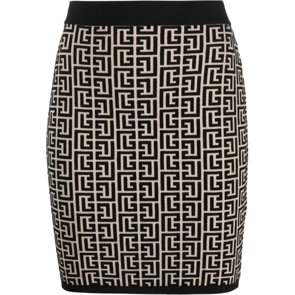 monogram-jacquard miniskirt
