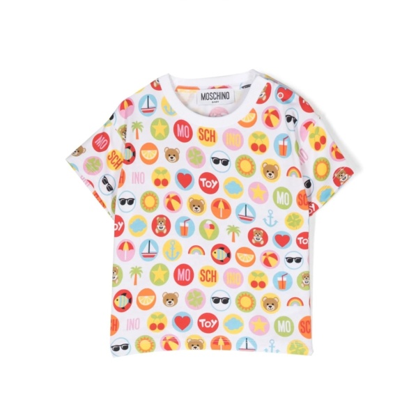 motif-print T-shirt