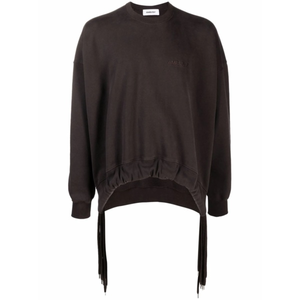 multi-cord crew-neck sweatshirt