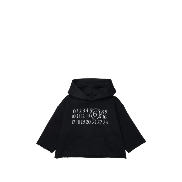 Numbers-motif hoodie