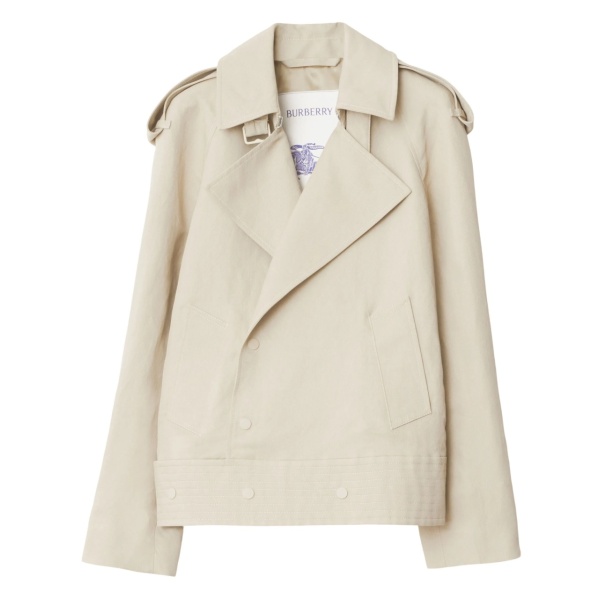 off-centre canvas trench jacket