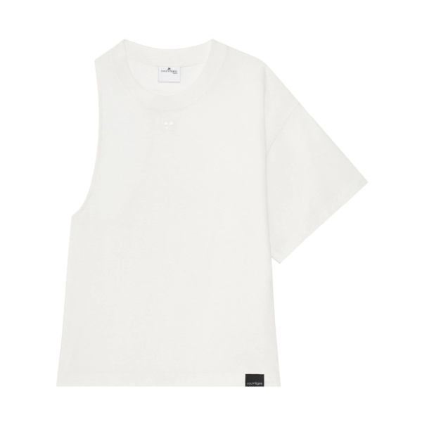 one-sleeve scuba-jersey T-shirt