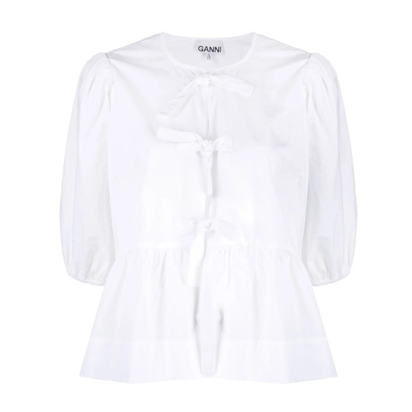 organic-cotton peplum blouse