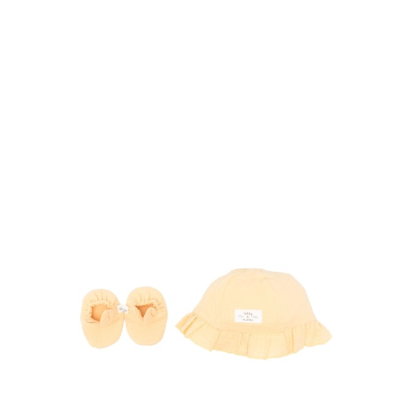 organic-gauze hat and shoes set