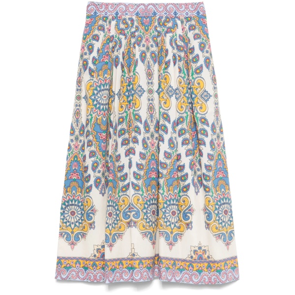 paisley midi skirt