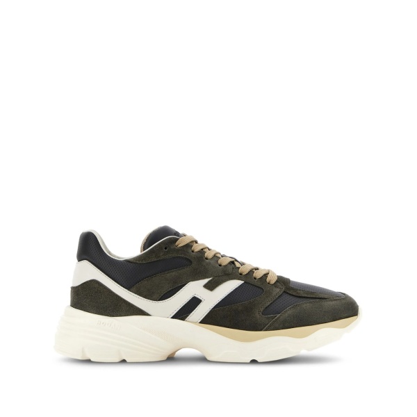 panelled suede sneakers