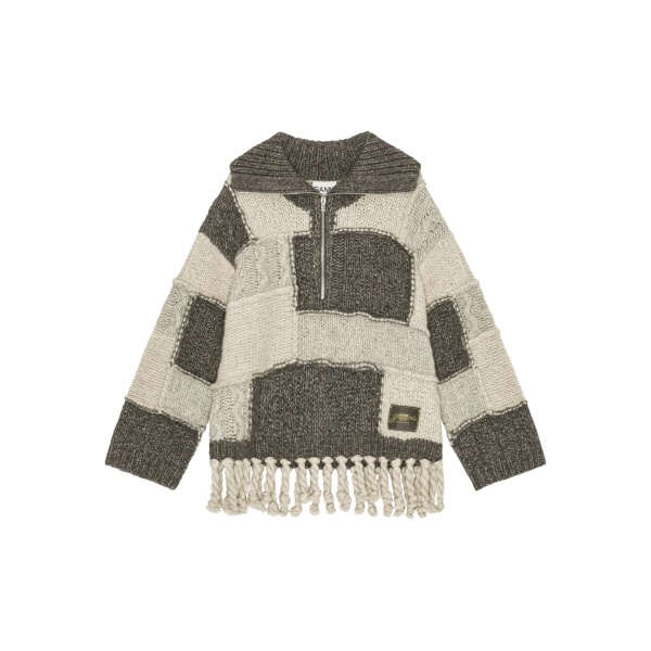panelled sweater