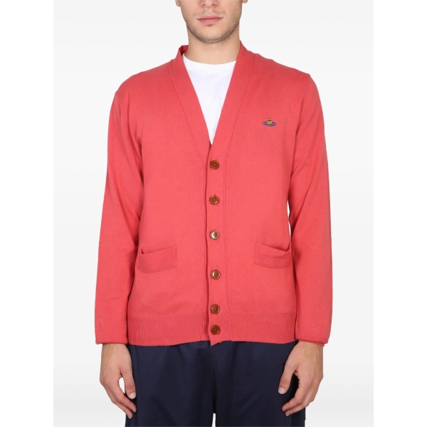 patch-pocket buttoned cardigan
