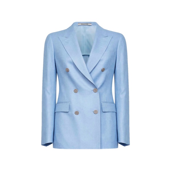 peak-lapel double-breasted blazer