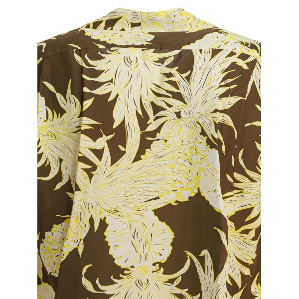 pineapple-print short-sleeve shirt