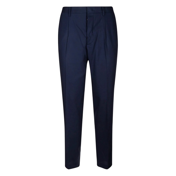 pleated cotton chino trousers