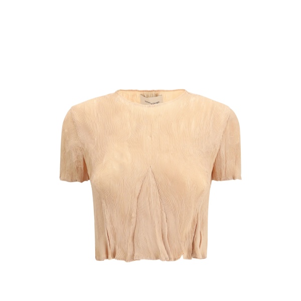 pleated crop top