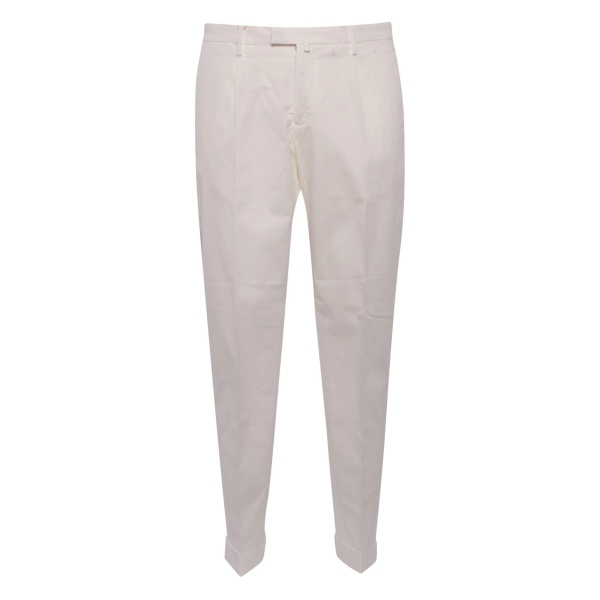 pleated-cuff trousers