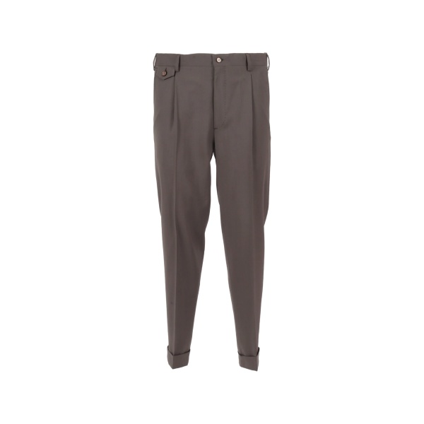 pleated cuffed trousers