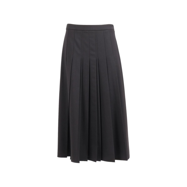 pleated midi skirt