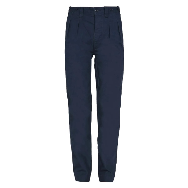 pleated straight-leg trousers