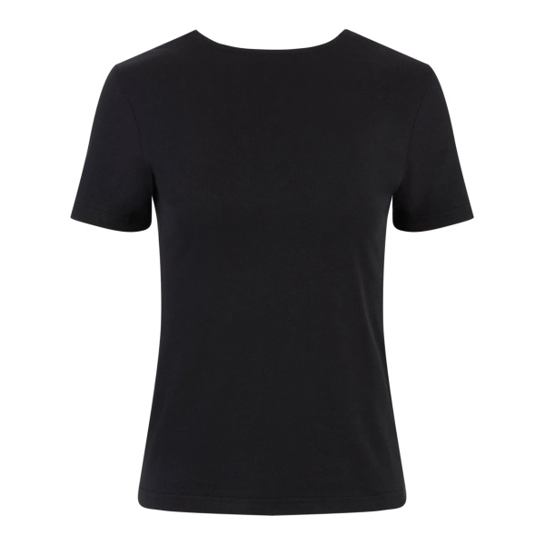 plunging draped back T-shirt